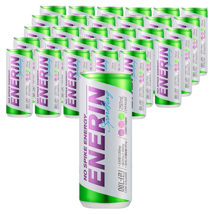 현대약품 에너린 캔 에너지 드링크 NO스파이크 음료, 30개, 250ml