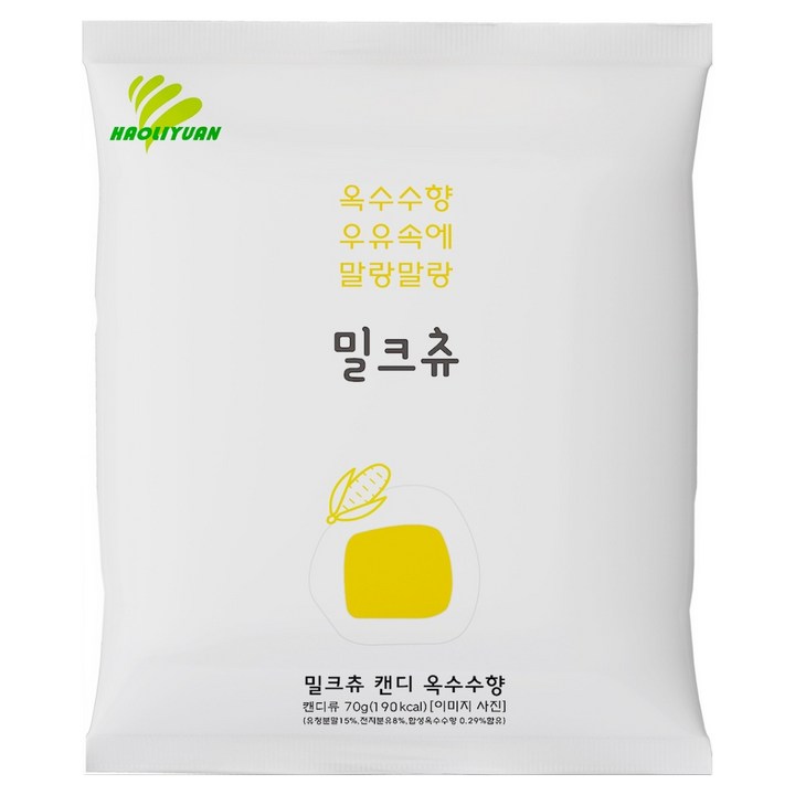 하오리위안 밀크츄 캔디 옥수수향, 70g, 1개