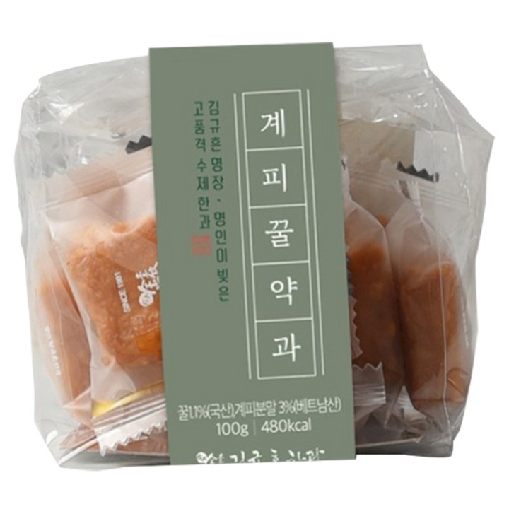 김규흔한과 계피 꿀약과 띠지형, 100g, 1개