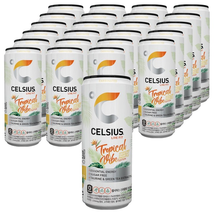 셀시어스 오리지널 스파클링 트로피컬바이브 탄산음료, 24개, 325ml