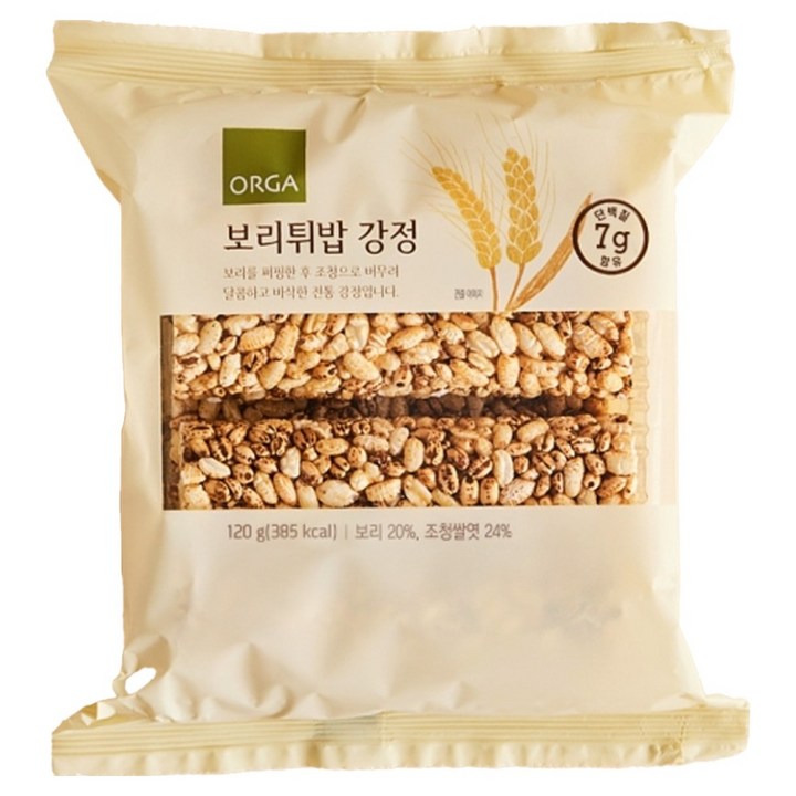 올가홀푸드 보리튀밥 강정, 120g, 1개