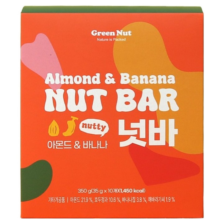 그린너트 아몬드 앤 바나나 넛바, 1개, 350g