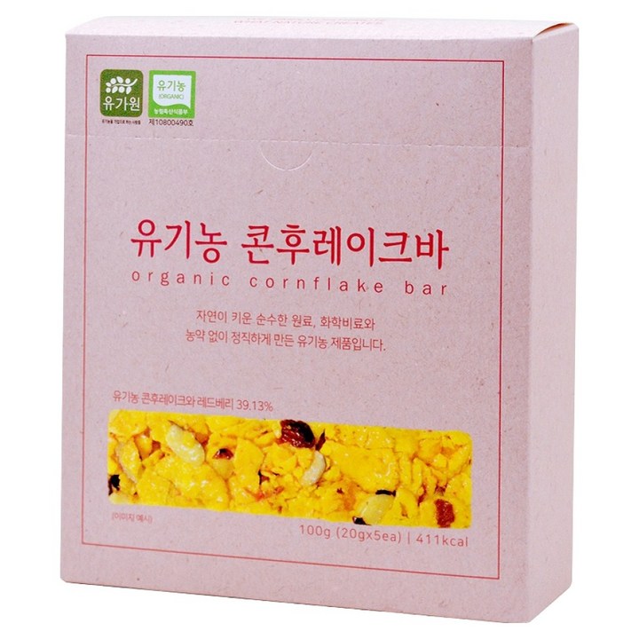 유가원 유기농 콘후레이크바, 100g, 1개