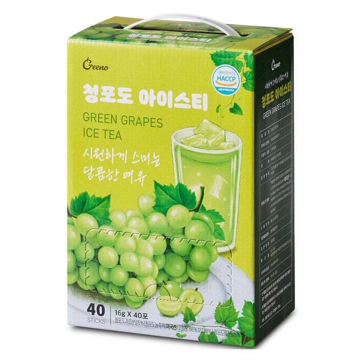 지노 청포도 아이스티, 16g, 40개입, 1개