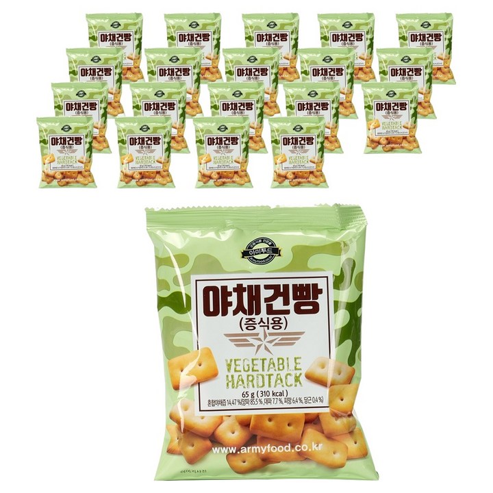 아미푸드 야채 건빵, 65g, 20개