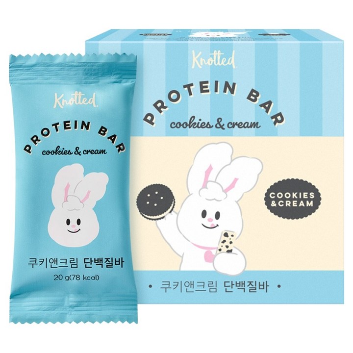 노티드 쿠키앤크림 단백질바 10p, 200g, 1개