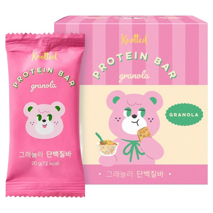 노티드 그래놀라 단백질바, 20g, 10개