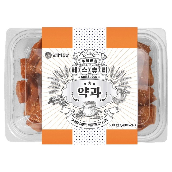 밀레의공방 수제 페스츄리 미니약과, 500g, 1개