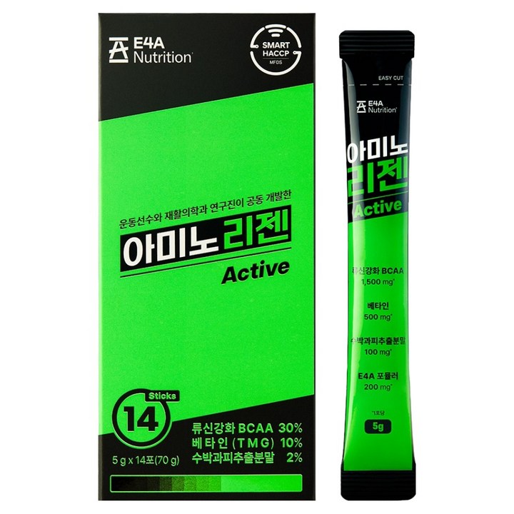 이포에이 아미노리젠 액티브 아미노산 포뮬러 14p, 70g, 14개, 1개