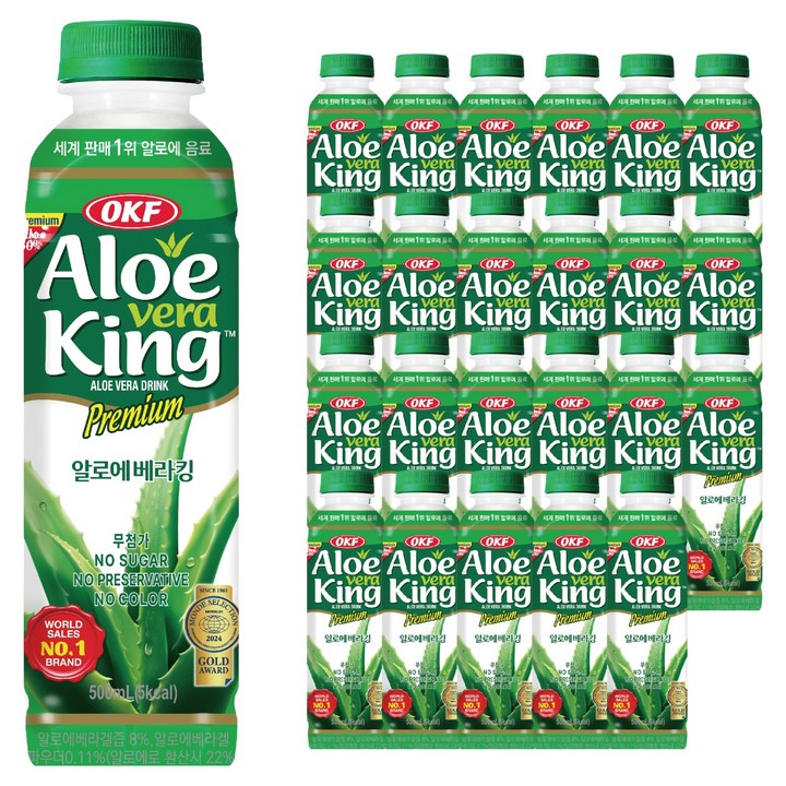 알로에베라킹 오케이에프 음료, 500ml, 24개