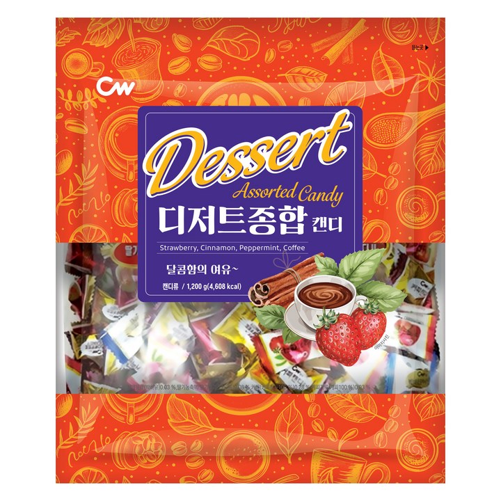 청우식품 디저트종합 캔디, 1.2kg, 1개