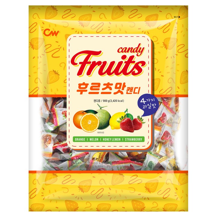 청우식품 후르츠맛 캔디, 900g, 1개