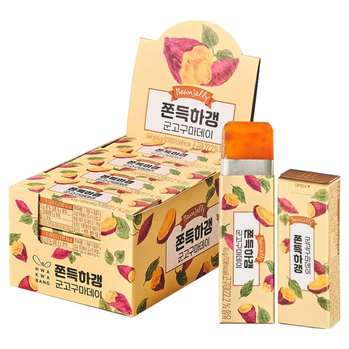 화과방 쫀득하갱 군고구마데이, 45g, 12개