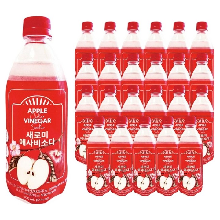 새로미 애사비 소다, 24개, 500ml