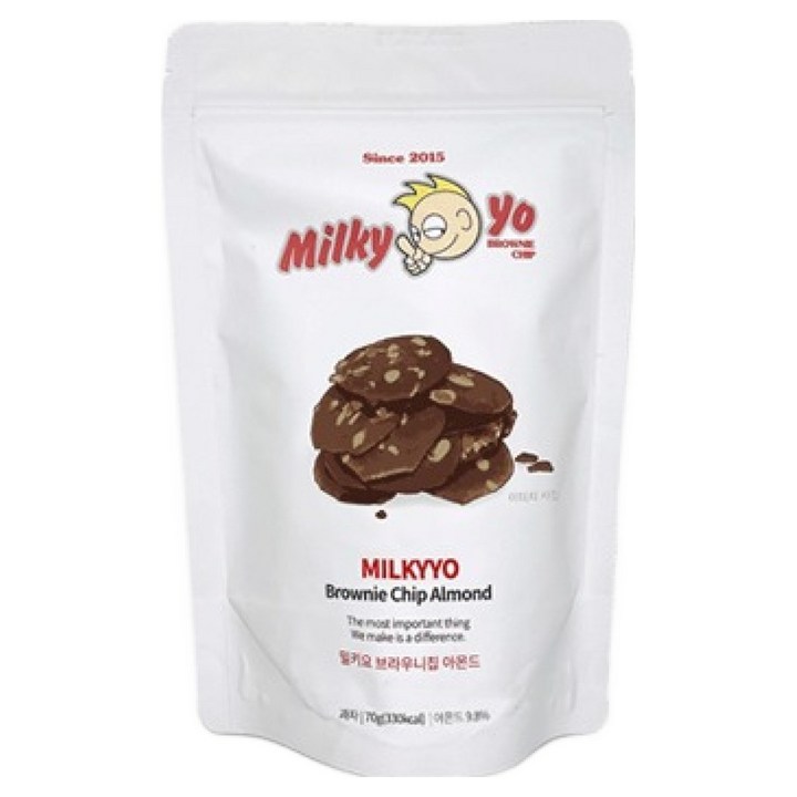 밀키요 브라우니칩 아몬드, 70g, 1개