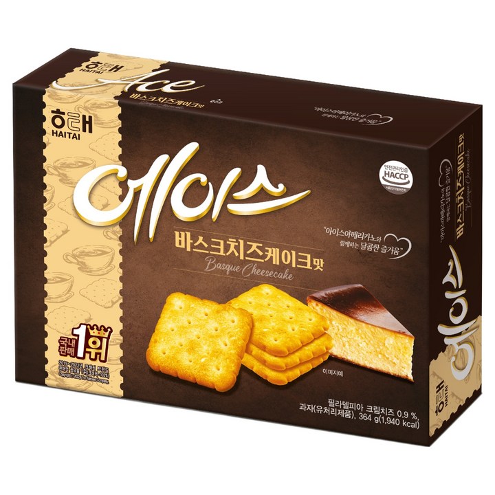 해태에이스 바스크치즈케이크맛, 364g, 1개