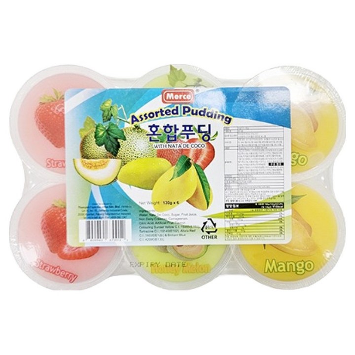 메르세 어솔티드 혼합 푸딩 나타드코코 6개입, 1개, 780g