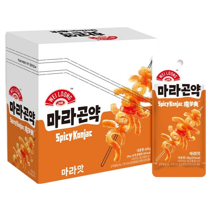 웨이롱 마라곤약 마라맛, 20개, 20g