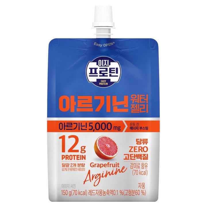 롯데웰푸드 이지프로틴 아르기닌 워터젤리 자몽, 150g, 1개