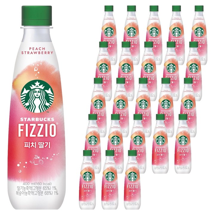 스타벅스 피지오 피치 딸기, 400ml, 24개
