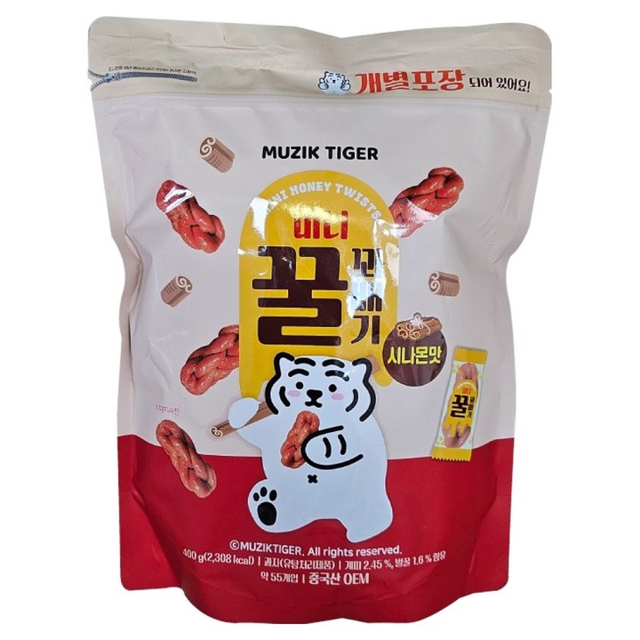 무직타이거 미니꿀꽈배기 시나몬맛, 400g, 1개