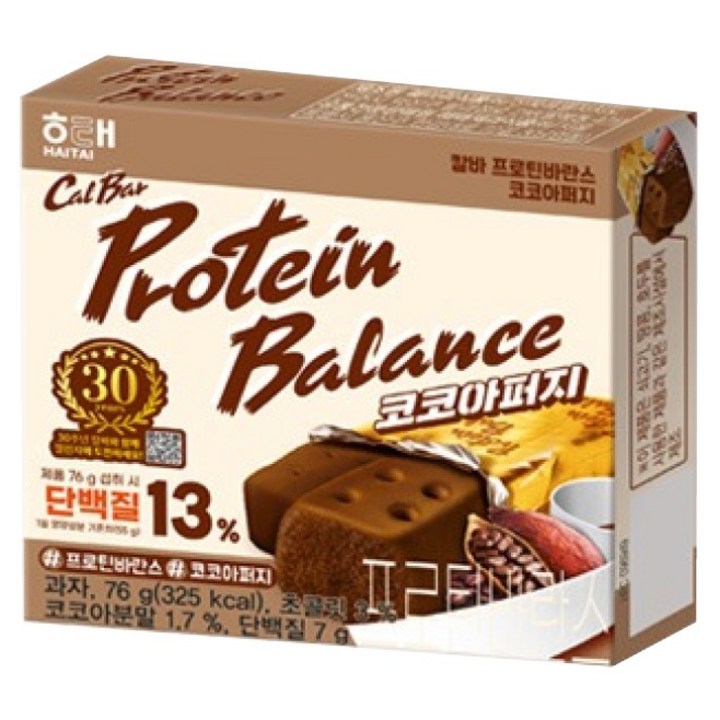 해태제과 칼바 프로틴 바란스 코코아퍼지, 76g, 1개