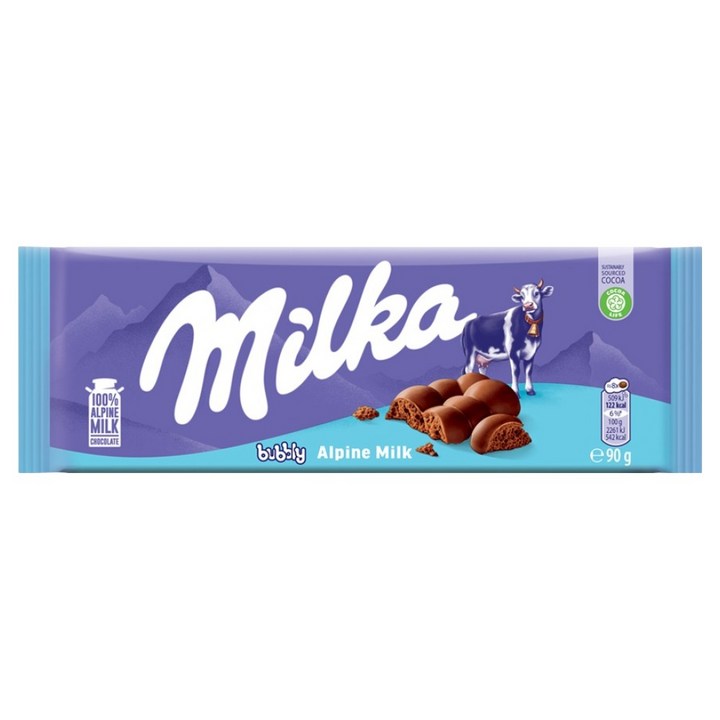 밀카 초콜릿 버블리, 90g, 1개