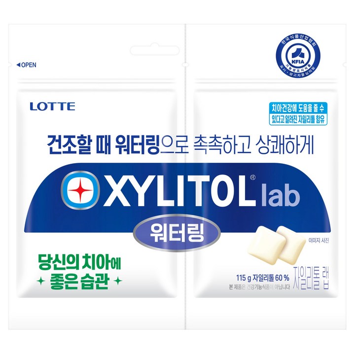 롯데자일리톨 랩 워터링 리필, 115g, 1개