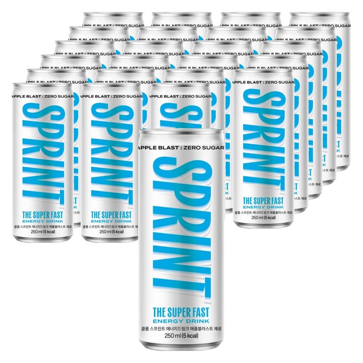 클룹 스프린트 에너지드링크 애플블라스트 제로, 250ml, 24개입