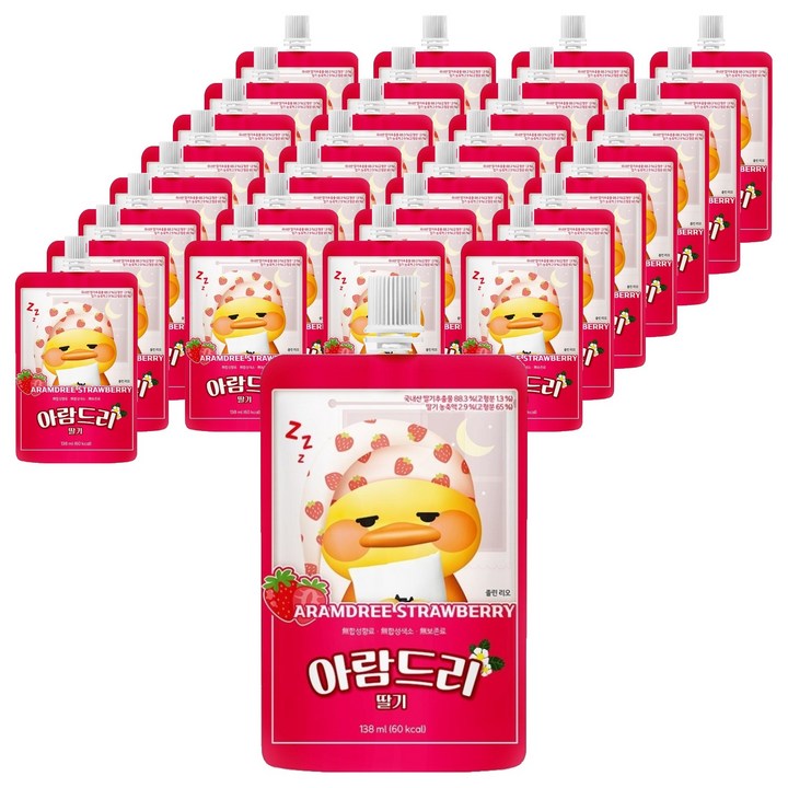 아람농장 아람드리 딸기, 30개, 138ml