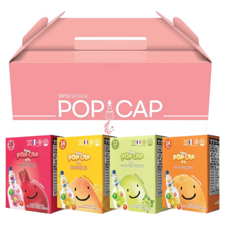 팝캡 비타프리미엄 4종 x 5p 선물세트 100ml, 1세트