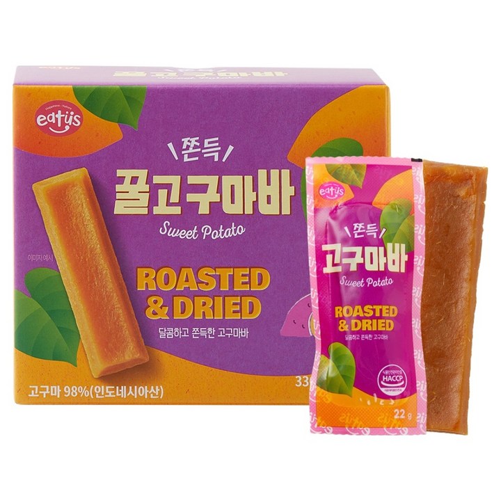 이더스 쫀득 꿀고구마바 15p, 330g, 1개
