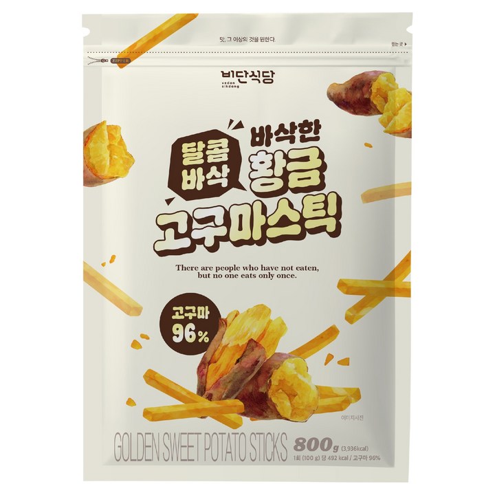 비단식당 대용량 달콤바삭 황금고구마스틱, 800g, 1개