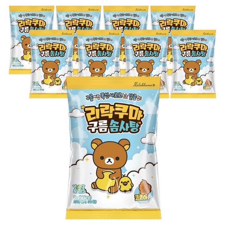 나무인터내셔널 리락쿠마 구름 솜사탕, 9개, 15g