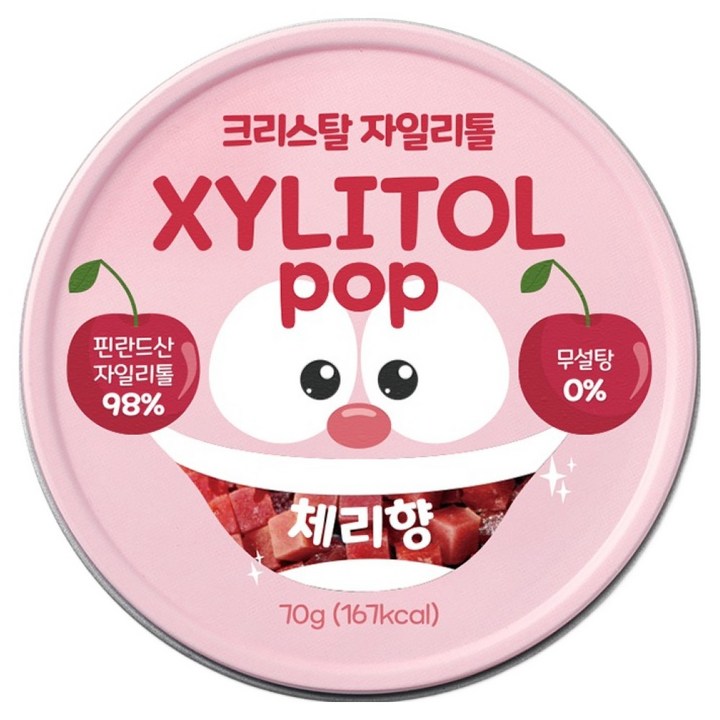 자일리톨팝 틴케이스 체리, 70g, 1개
