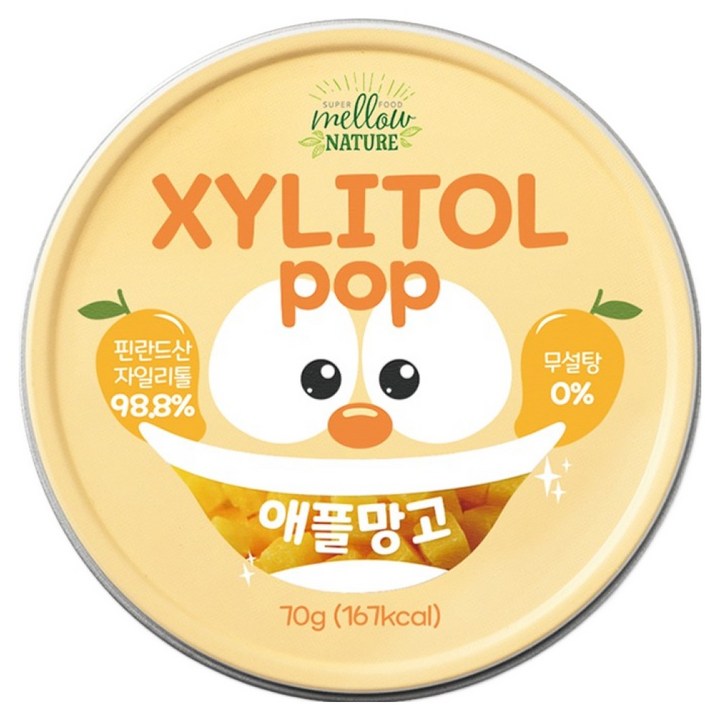 자일리톨팝 틴케이스 애플망고, 70g, 1개