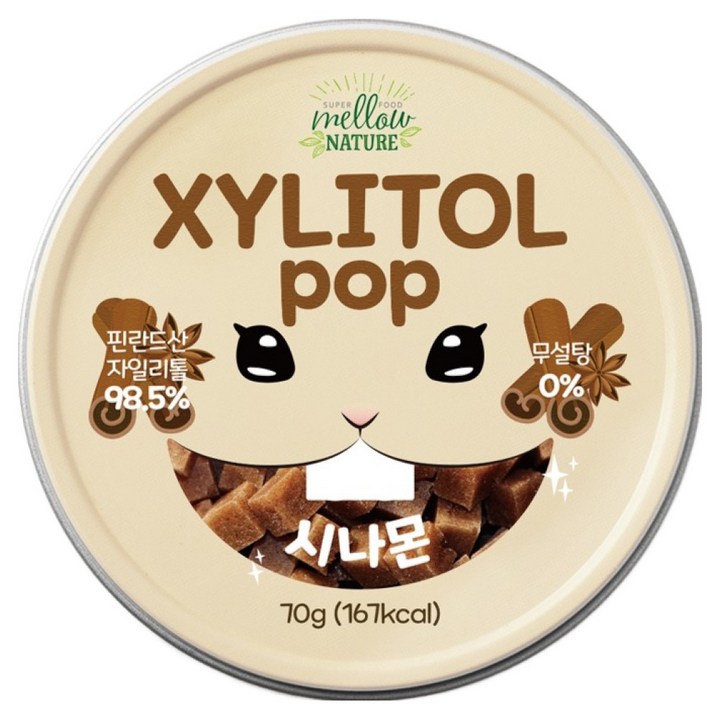 자일리톨팝 틴케이스 시나몬, 70g, 1개