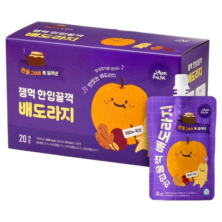 잼먹 돌 아기 배도라지즙, 20개, 80ml