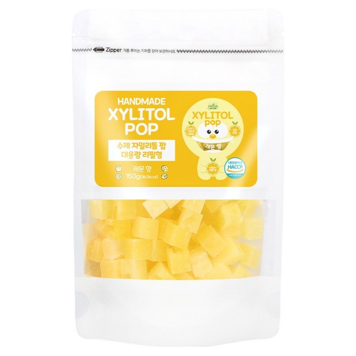 자일리톨팝 파우치 레몬비타민, 1개, 150g