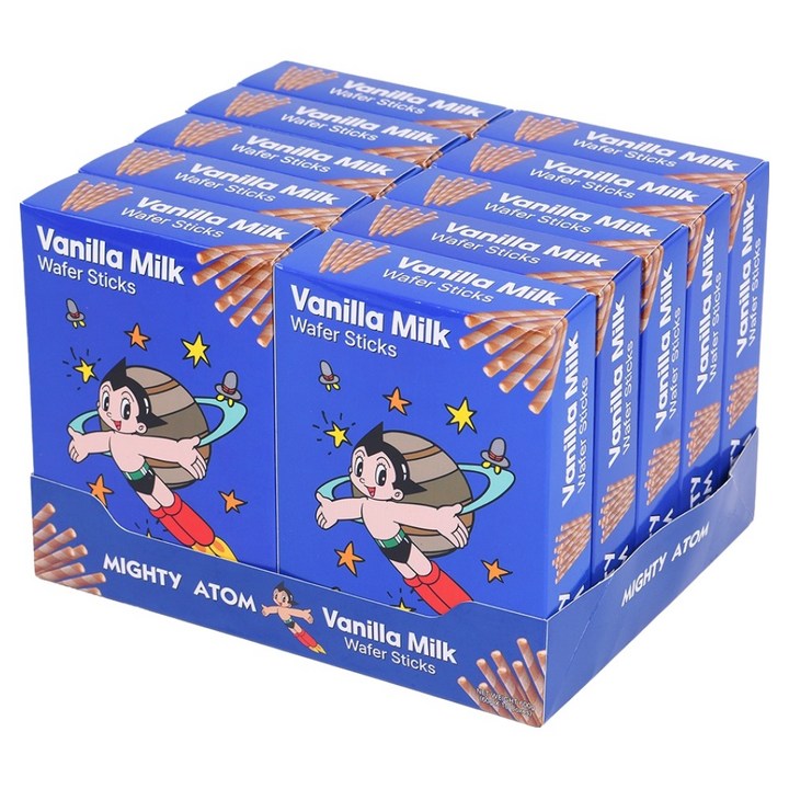 글로리아비스코 아톰 바닐라밀크맛 와퍼스틱, 60g, 10개