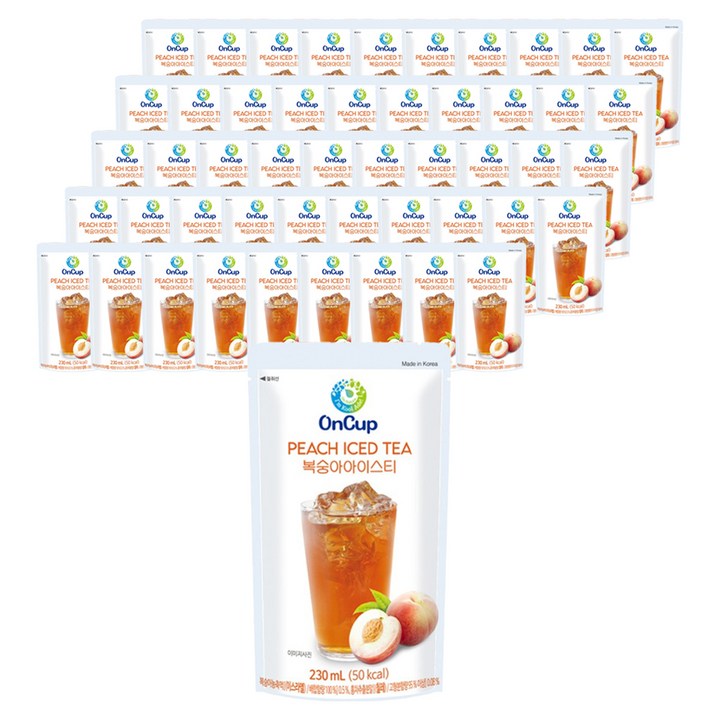 온컵 복숭아아이스티, 50개, 230ml