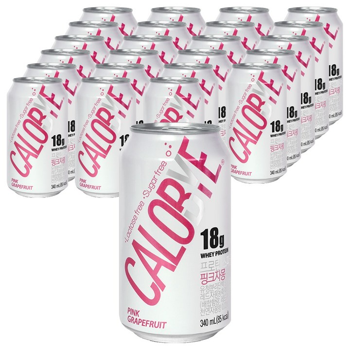 칼로바이 무설탕 프로틴 스파클링 핑크자몽맛, 340ml, 24개