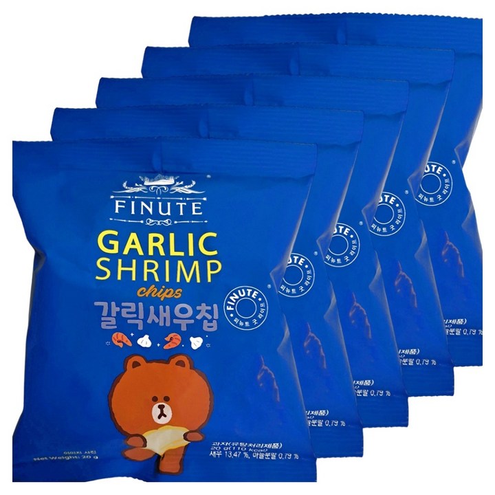 피뉴트 갈릭새우칩, 20g, 5개