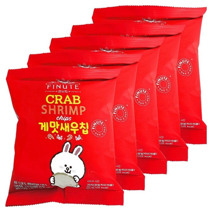 피뉴트 게맛새우칩, 5개, 20g