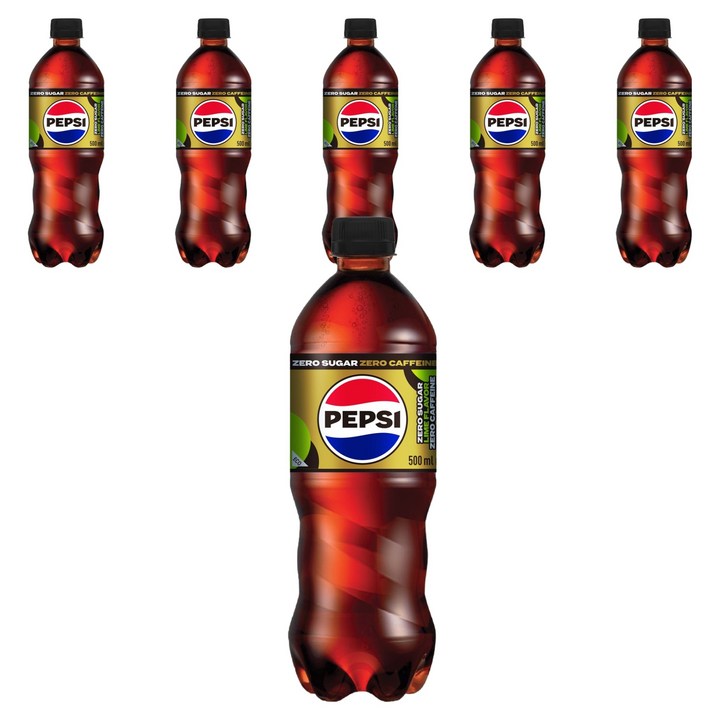 펩시 콜라 제로 슈거 라임향 제로 카페인, 500ml, 6개