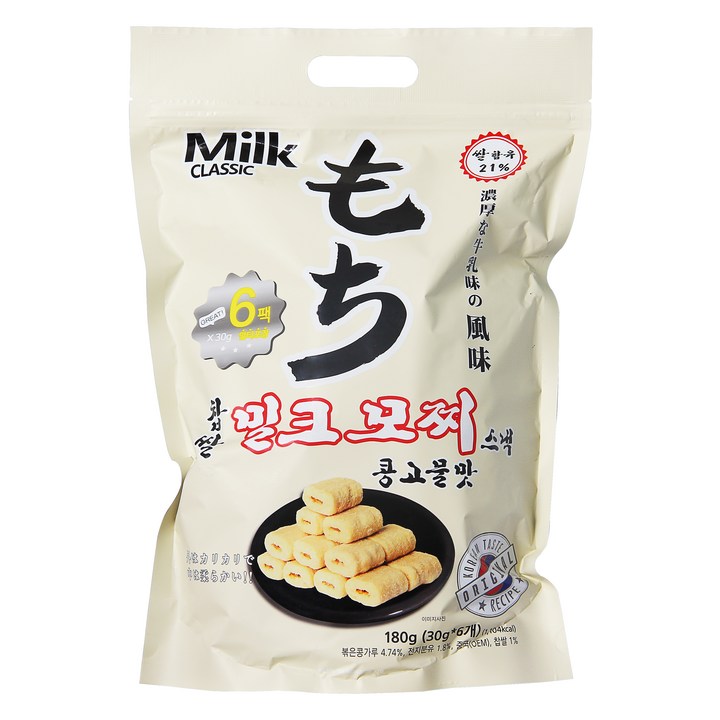 밀크클래식쌀과자 모찌스낵 콩고물맛, 180g, 1개