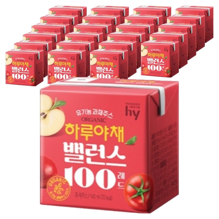 하루야채 밸런스100 레드, 140ml, 24개