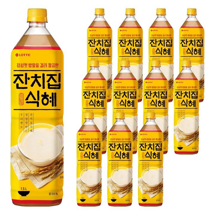 롯데칠성음료 잔치집 식혜, 1.5L, 12개