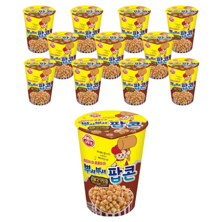 오뚜기 뿌셔뿌셔 불고기맛 팝콘, 12개, 45g