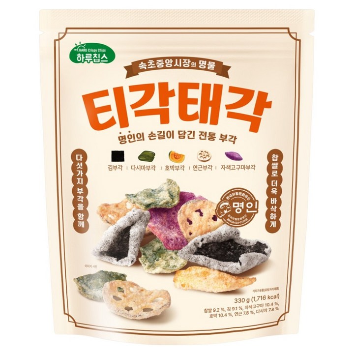 하루칩스 티각태각 부각, 330g, 1개